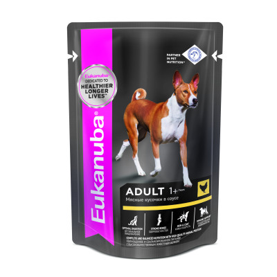 Eukanuba Adult All Breed (Курица в соусе), 100 г