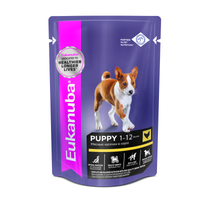 Eukanuba Puppy All Breed (Курица в соусе), 85 г
