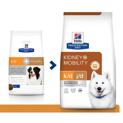 Hill's Prescription Diet k/d, Mobility Kidney, Joint Care корм для собак, 12 кг