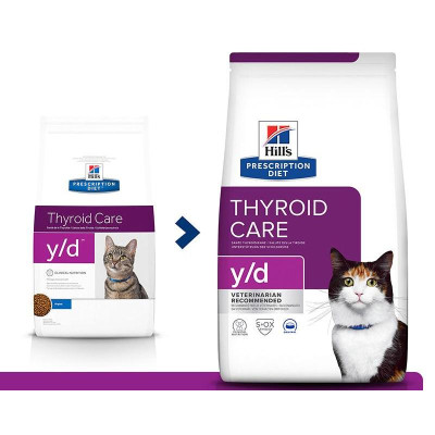 Hill's Prescription Diet y/d Thyroid Care для кошек, 1.5 кг