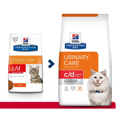 Hill's Prescription Diet c/d Multicare Urinary Stress для кошек, с курицей, 1.5 кг