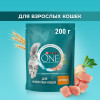 Сухой корм Purina ONE® для взрослых кошек, с высоким содержанием курицы и цельными злаками, Пакет, 200 г