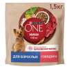 Сухой корм Purina ONE MINI для взрослых собак со вкусом говядины 1.5кг Сухой корм Purina ONE MINI для взрослых собак со вкусом говядины 1.5кг