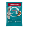 Влажный корм Purina ONE для взрослых кошек, с говядиной и морковью, пауч, 75г