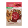 Влажный корм Purina ONE® МИНИ для взрослых собак мелких и карликовых пород с активным образом жизни, с говядиной, картофелем и морковью в подливе, 85 г